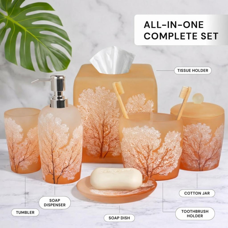 The Carruthers Collection – Elegant Modern Bathroom Décor Accessories Set of 6
