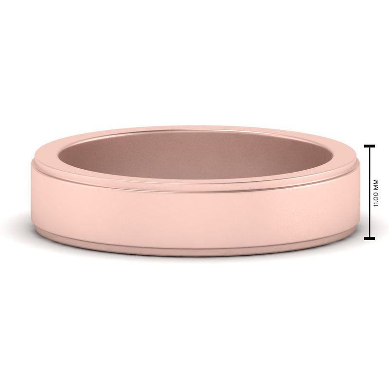 Simple Flat Wedding Band 4MM