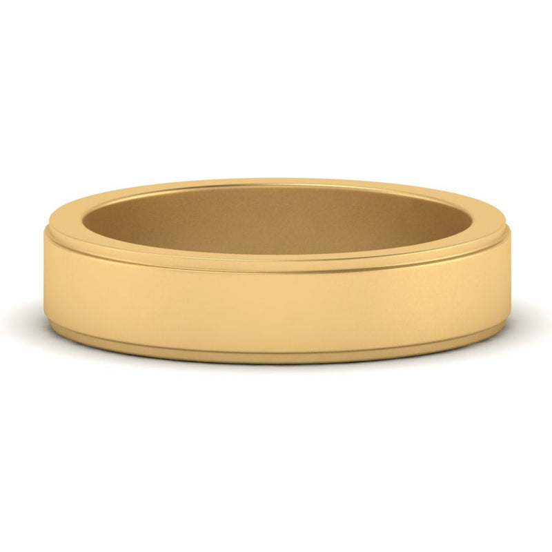 Simple Flat Wedding Band 4MM
