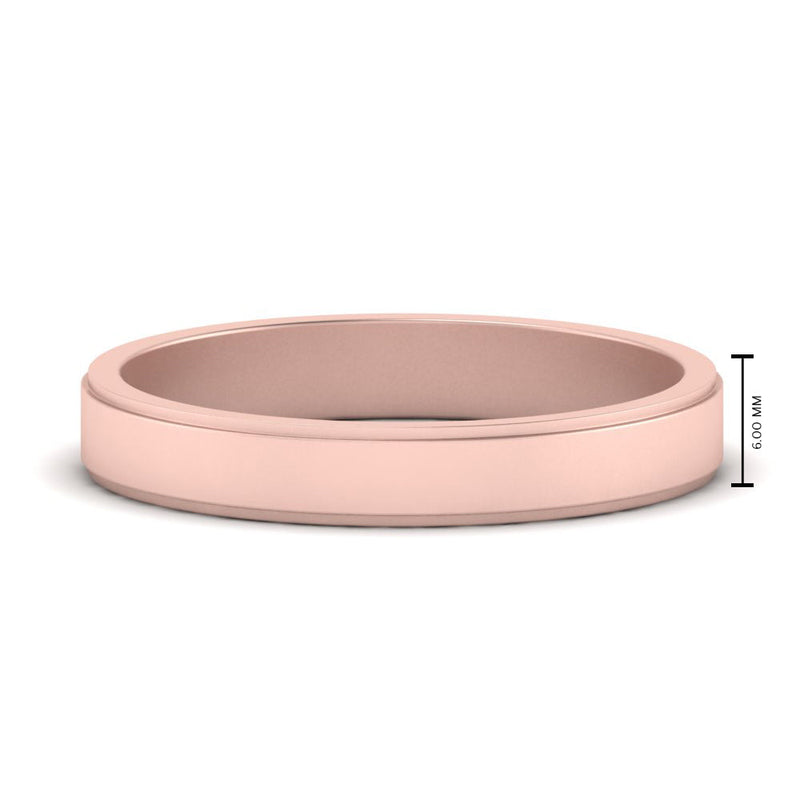 Simple Flat Wedding Band 4MM