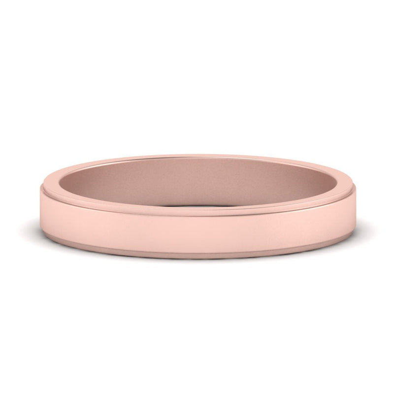 Simple Flat Wedding Band 4MM