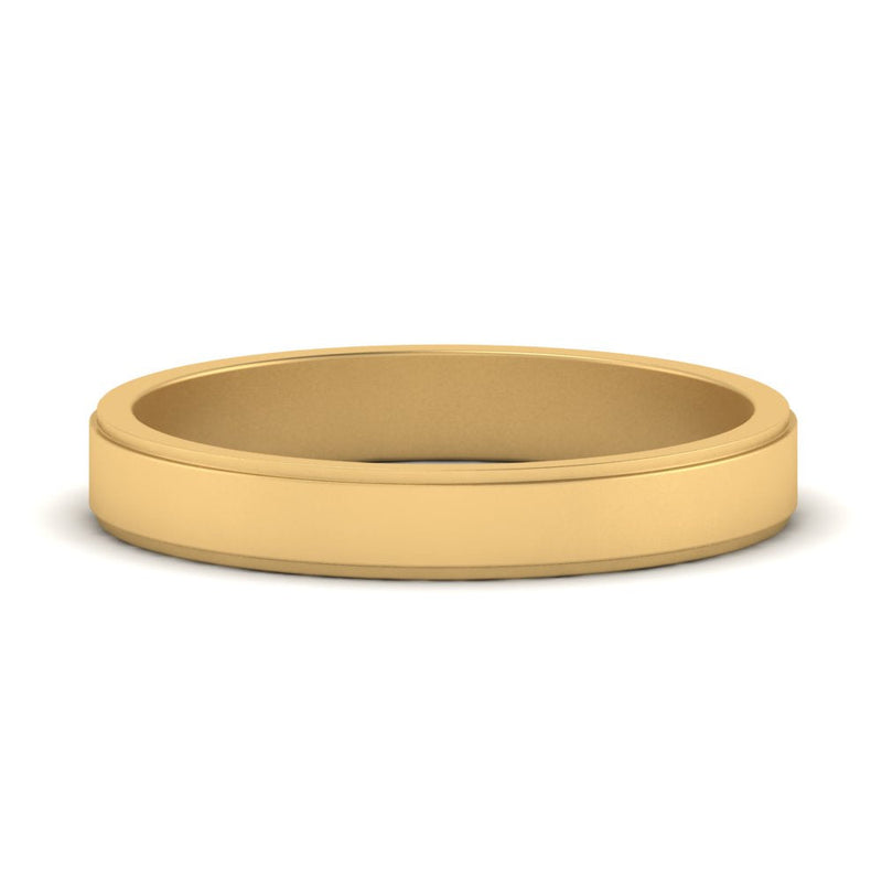 Simple Flat Wedding Band 4MM