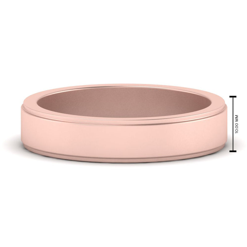 Simple Flat Wedding Band 4MM