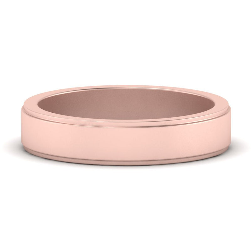 Simple Flat Wedding Band 4MM