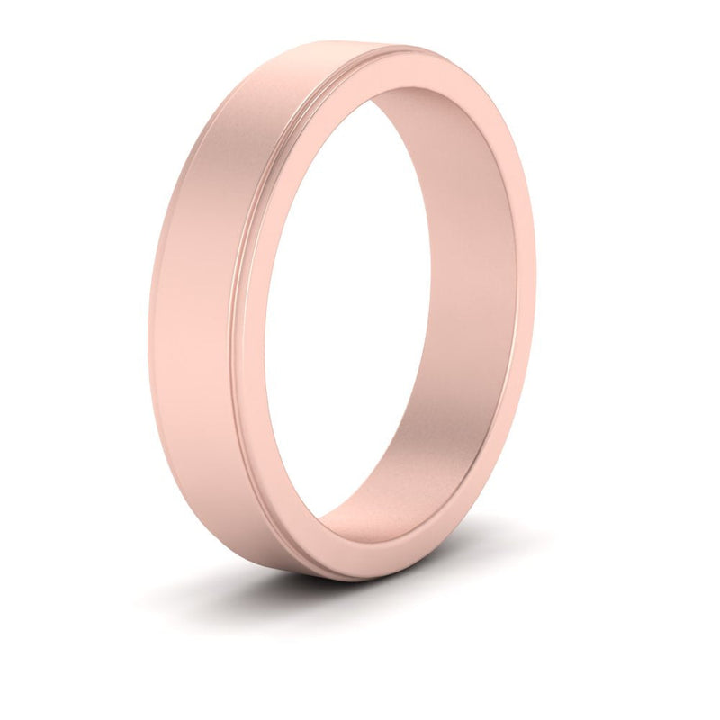 Simple Flat Wedding Band 4MM
