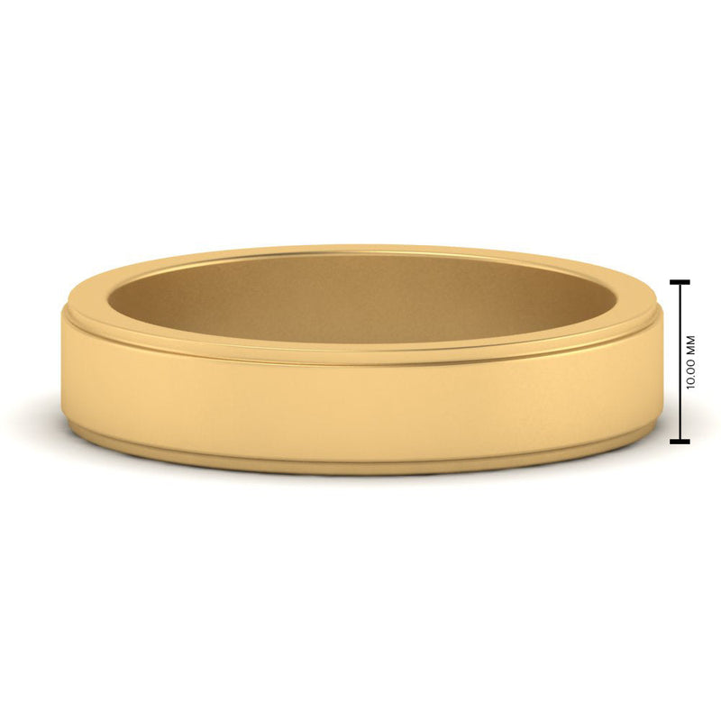 Simple Flat Wedding Band 4MM
