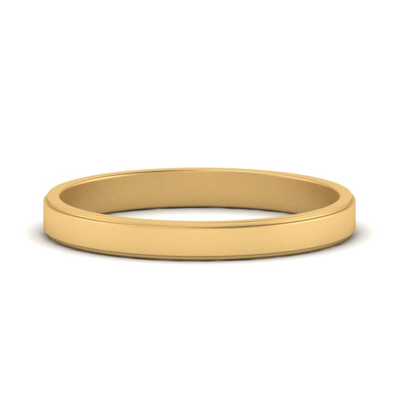 Simple Flat Wedding Band 4MM