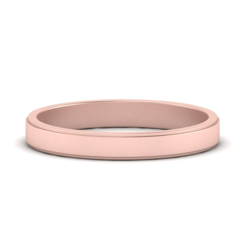 Simple Flat Wedding Band 4MM
