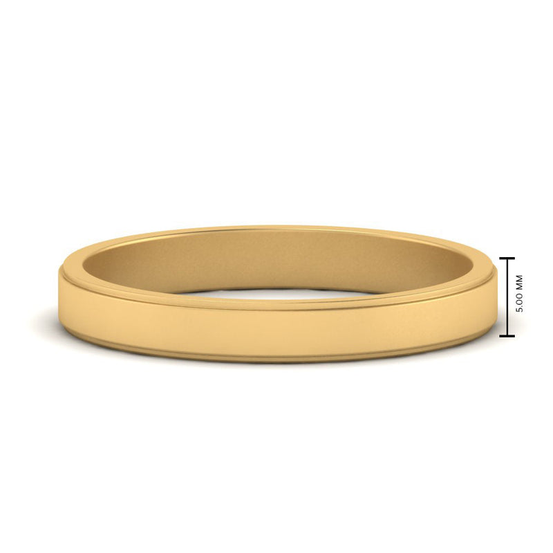 Simple Flat Wedding Band 4MM