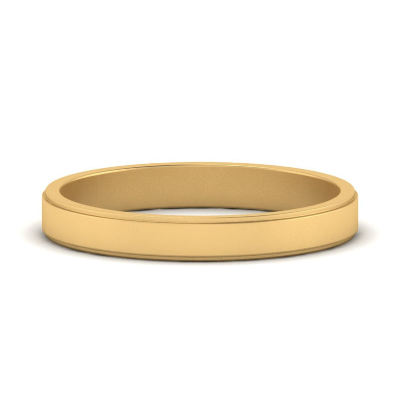 Simple Flat Wedding Band 4MM