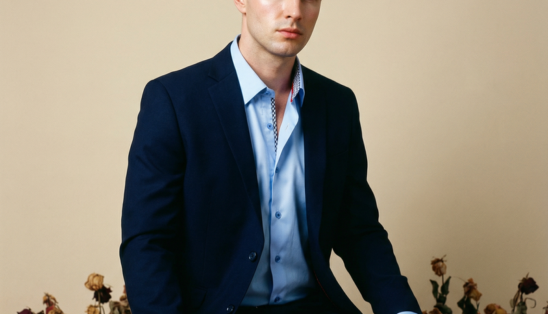 Daniel Button-Up Shirt With Contrast Details // Blue // Contemporary Fit (Regular)