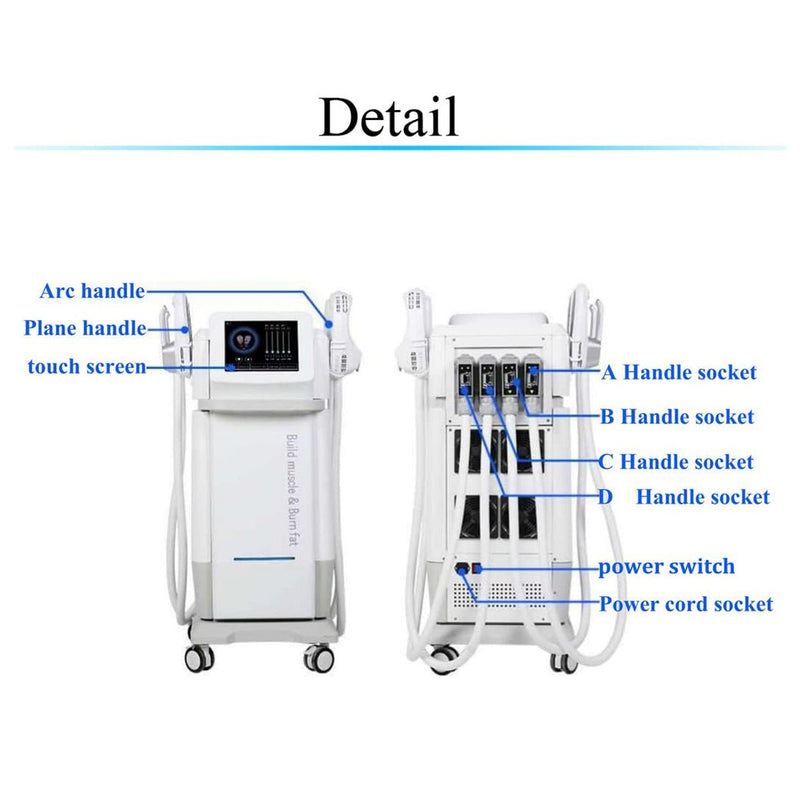 Premium 4-Handle Body, Abdomen And Buttock Muscle Shaping Machine With Trolley (SAK71463)