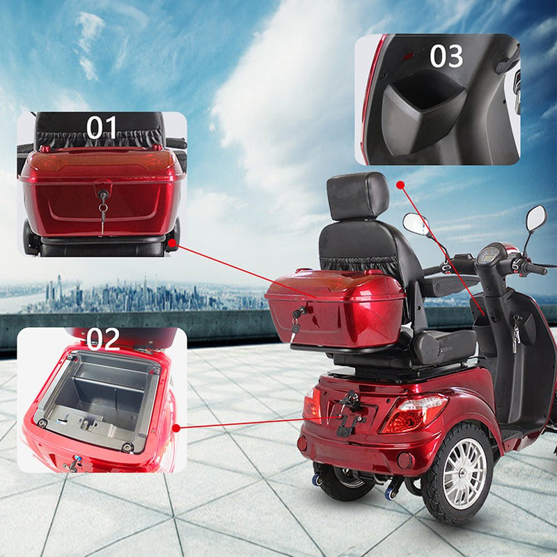 Zvg Premium 4-Wheel Electric Motorized Adults Travel Mobility Scooter For Adults, 800W (SAK94712)