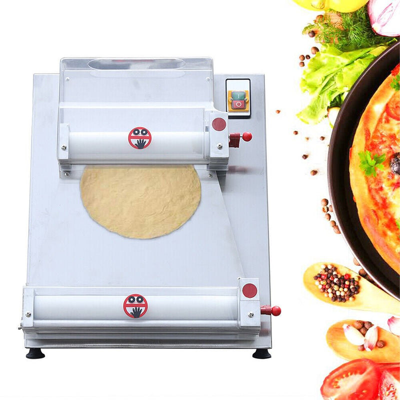Premium Electric Commercial Pizza Dough Roller Pastry Sheeter Press Machine, 16-Inch (SAK83627)