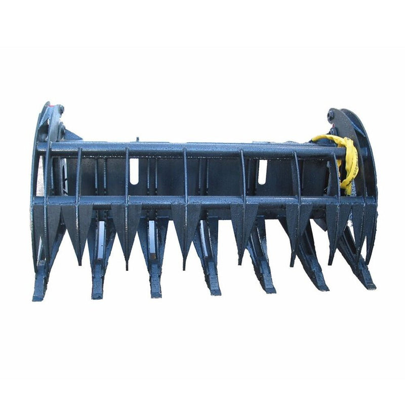 Premium Heavy-Duty Root Rake Grapple Skid Steer Attachment With Teeth, 74" (93528174)