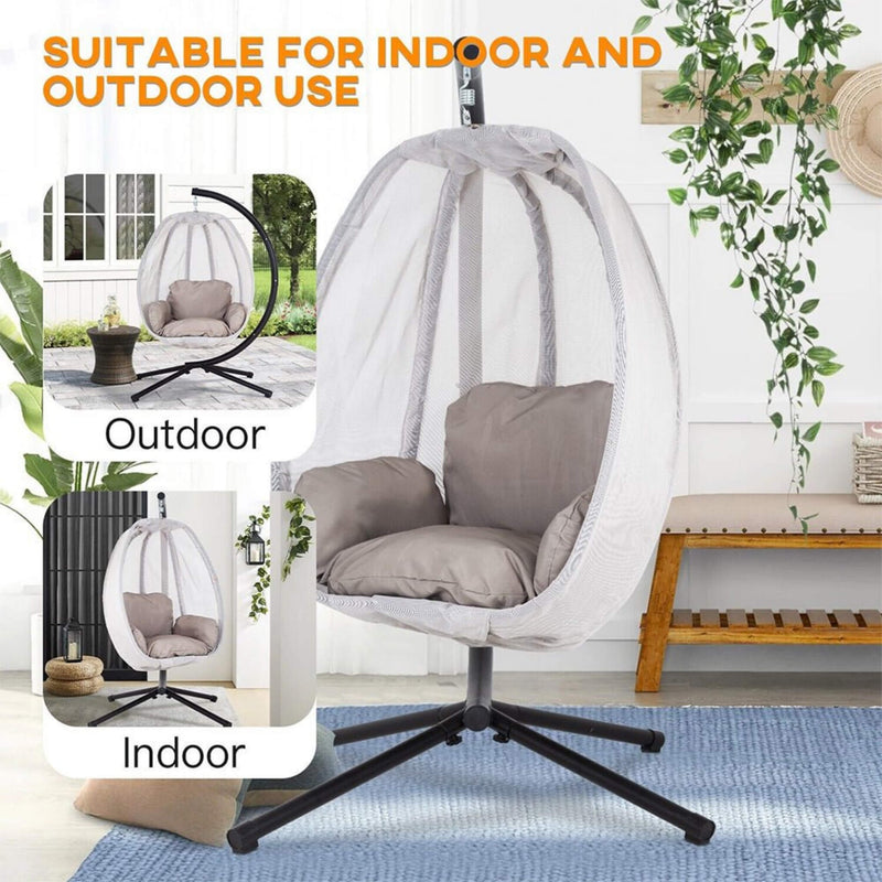 Premium Outdoor Hammock Egg Swing Chair With Stand, 70" (SAK42317)