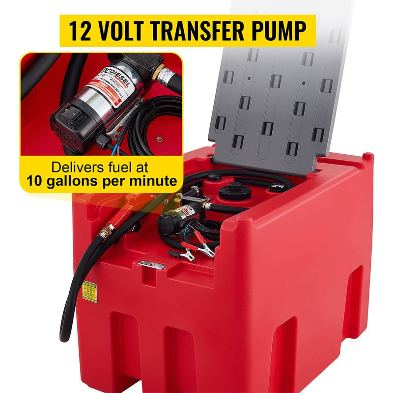 Premium Portable Diesel Fuel Transfer Tank With Automatic Pump & Hose, 116 Gal (96474153)