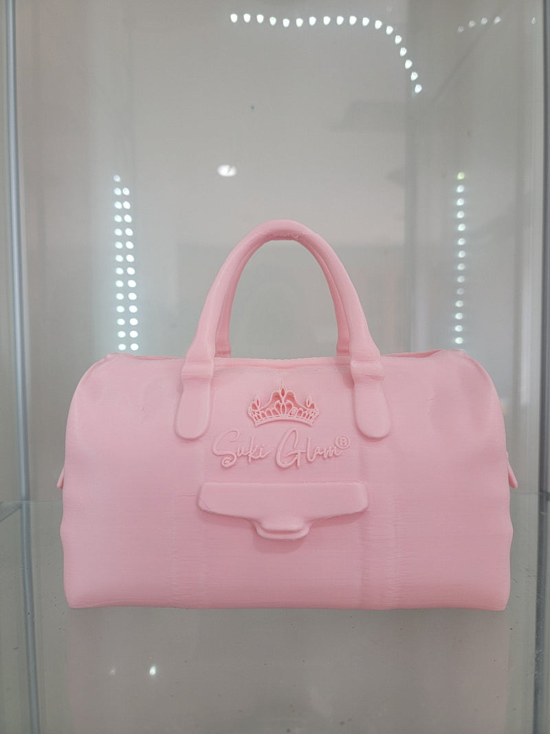 Pretty in Pink Duffel Bag Brush Holder - Ultimate Glam Organizer