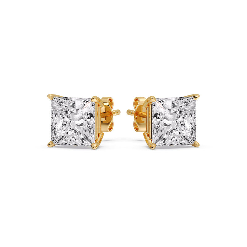 Princess-Cut Diamond Solitaire Stud Earrings (1 - 10ct | GIA & IGI Certified)