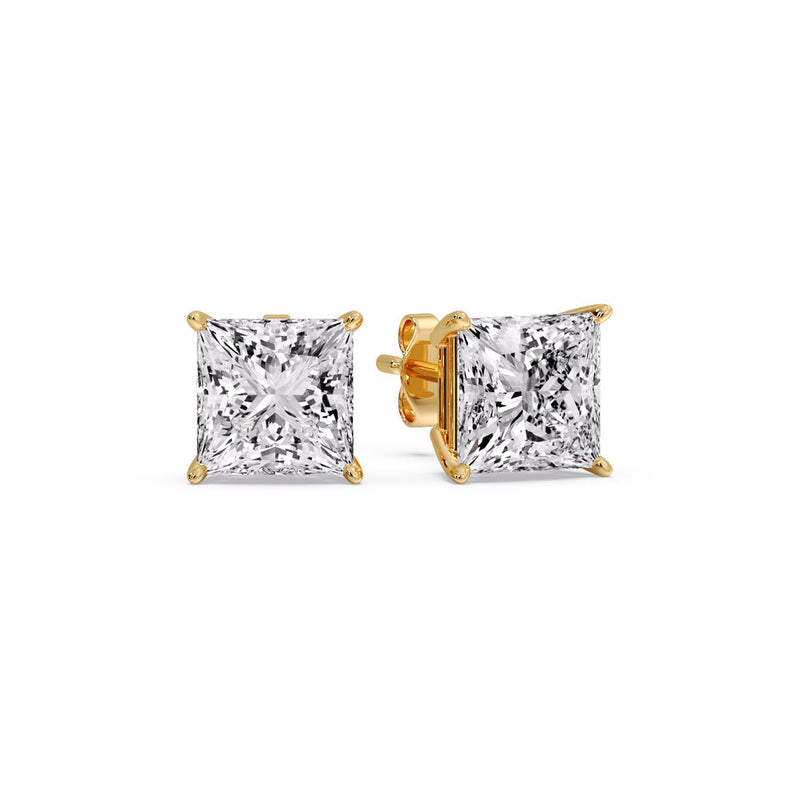 Princess-Cut Diamond Solitaire Stud Earrings (1 - 10ct | GIA & IGI Certified)