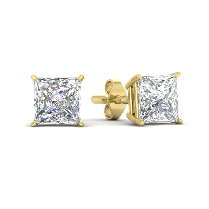 Princess-Cut Diamond Solitaire Stud Earrings (1 - 10ct | GIA & IGI Certified)