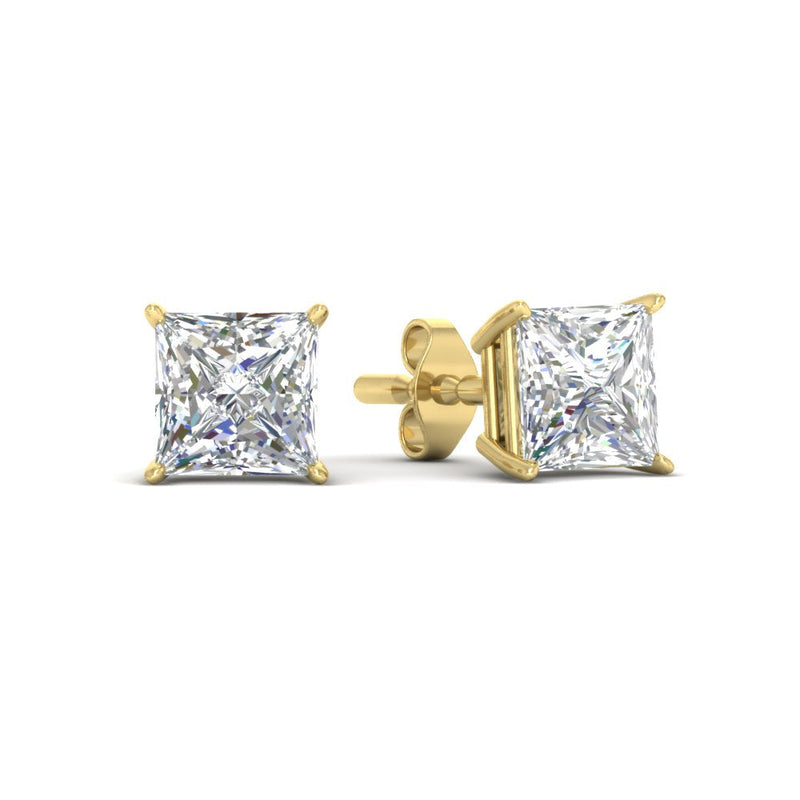 Princess-Cut Diamond Solitaire Stud Earrings (1 - 10ct | GIA & IGI Certified)