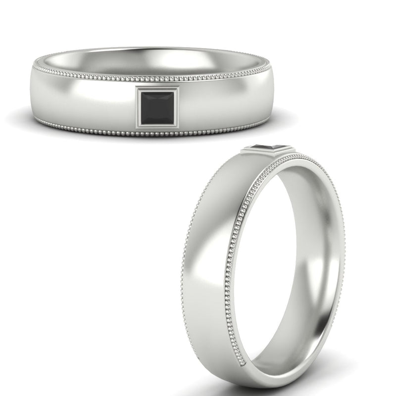 Princess Cut Mens Comfort Fit Promise Ring