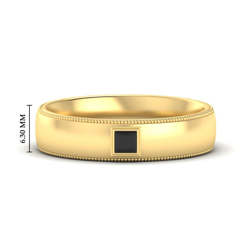 Princess Cut Mens Comfort Fit Promise Ring