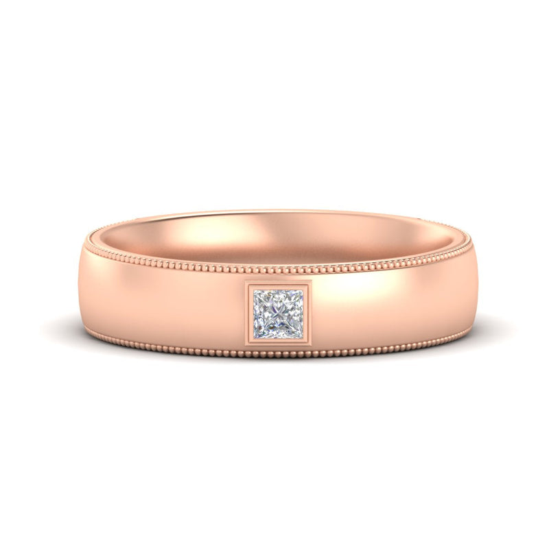 Princess Cut Mens Comfort Fit Promise Ring