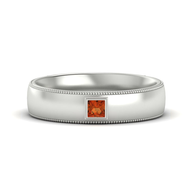 Princess Cut Mens Comfort Fit Promise Ring
