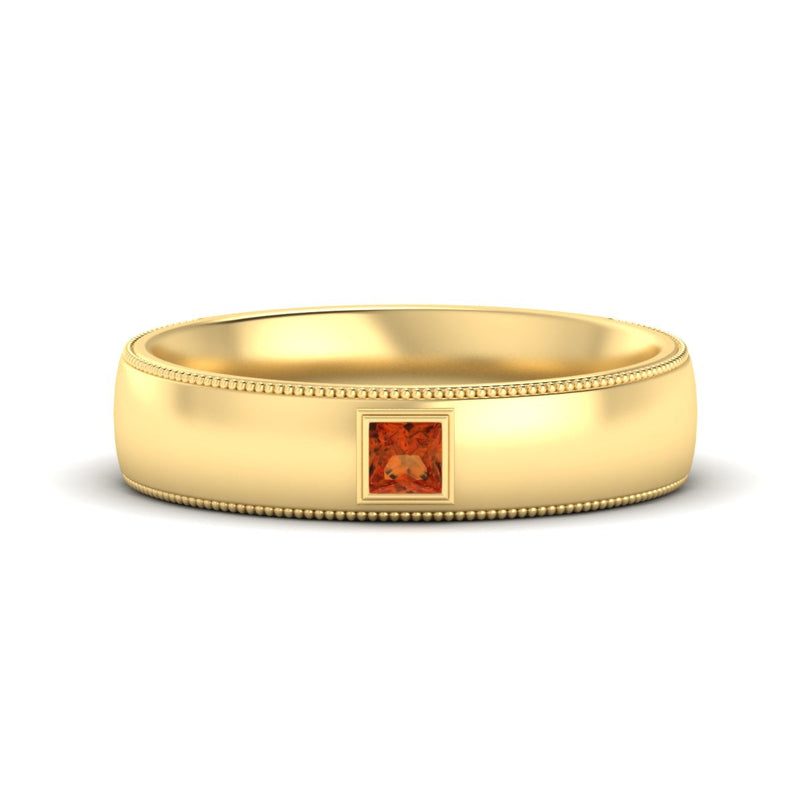 Princess Cut Mens Comfort Fit Promise Ring