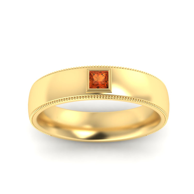 Princess Cut Mens Comfort Fit Promise Ring