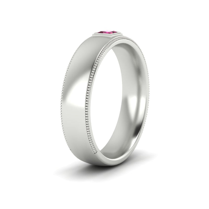 Princess Cut Mens Comfort Fit Promise Ring