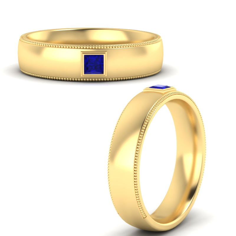 Princess Cut Mens Comfort Fit Promise Ring