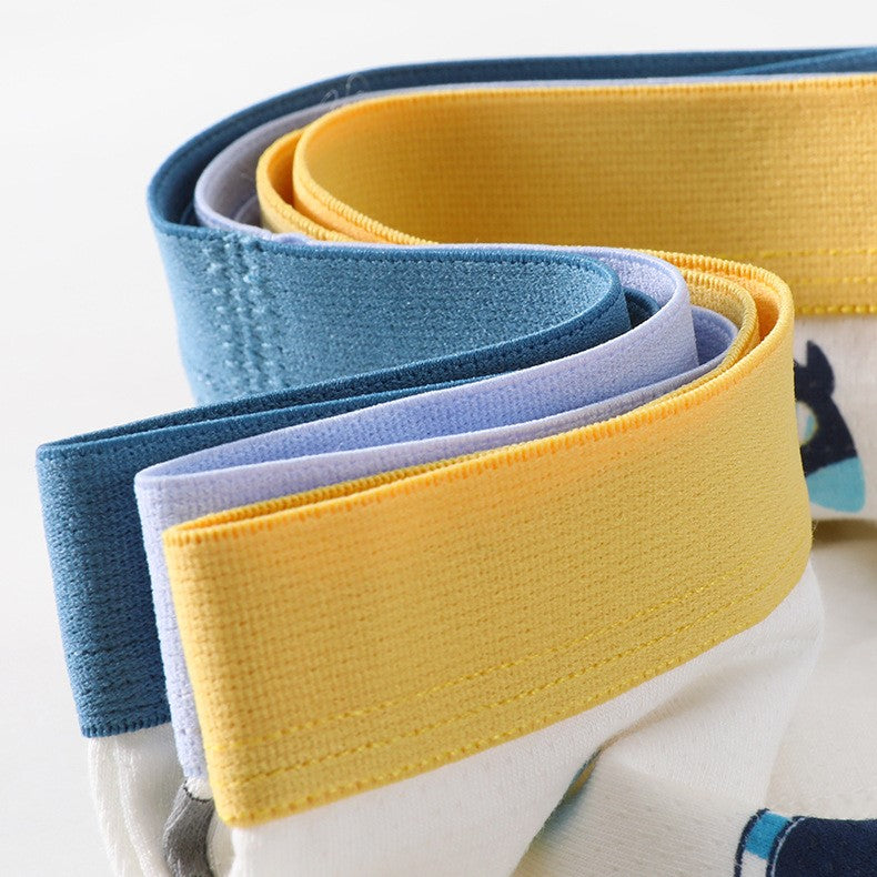 Boys’ Cartoon and Striped Printed Boxer Shorts Breathable 0.02cm Thin Underwear Set