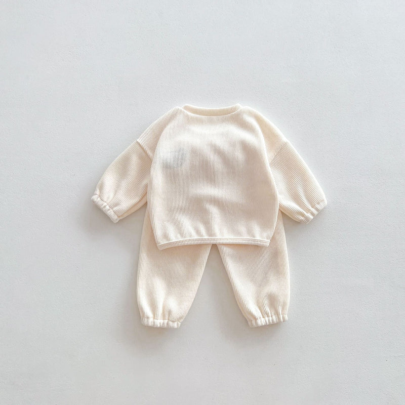 Infant Baby Bear Head Long-sleeved Combo Pants In Sets