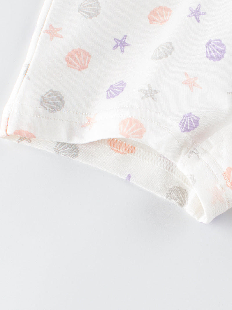 Girls’ Cartoon Printed Boxer Shorts Breathable Underwear Set