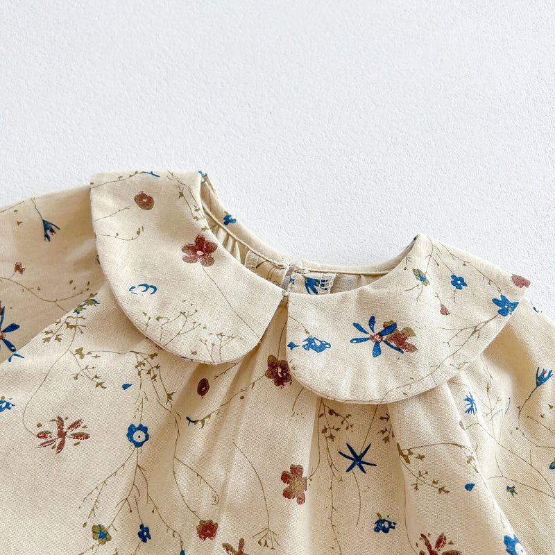 Flower Graphic Long Sleeve Soft Cotton Comfy Onesies