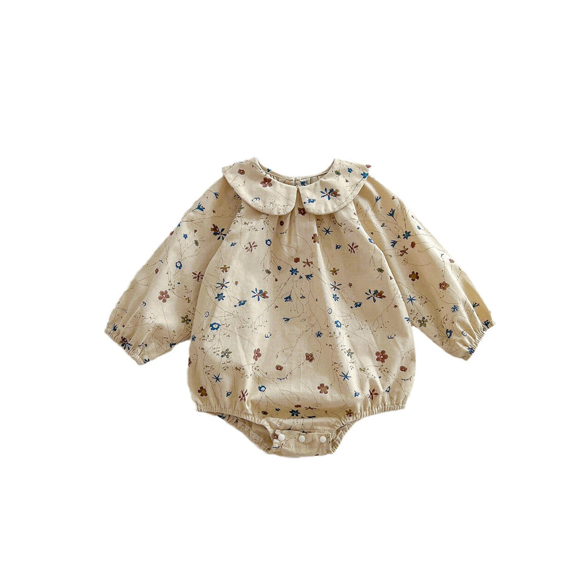 Flower Graphic Long Sleeve Soft Cotton Comfy Onesies