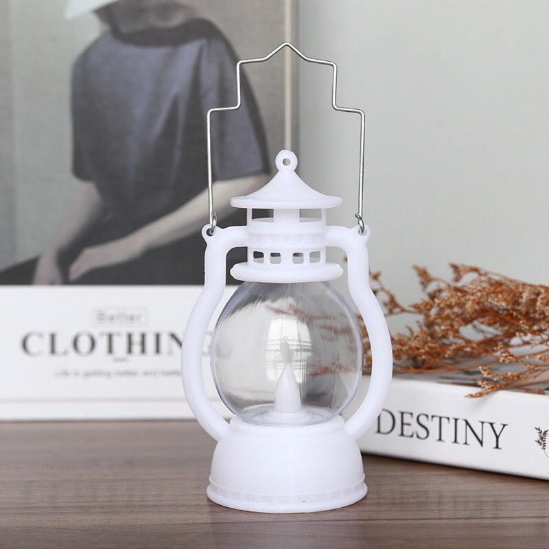 Halloween 4 pieces set Vintage Hanging Oil Lamp Electronic Candle Pumpkin Light