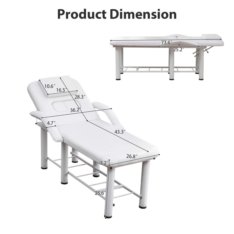 Professional Fully Adjustable Beauty Bed With Underbed Storage And Removable Cushions (SAK46813)