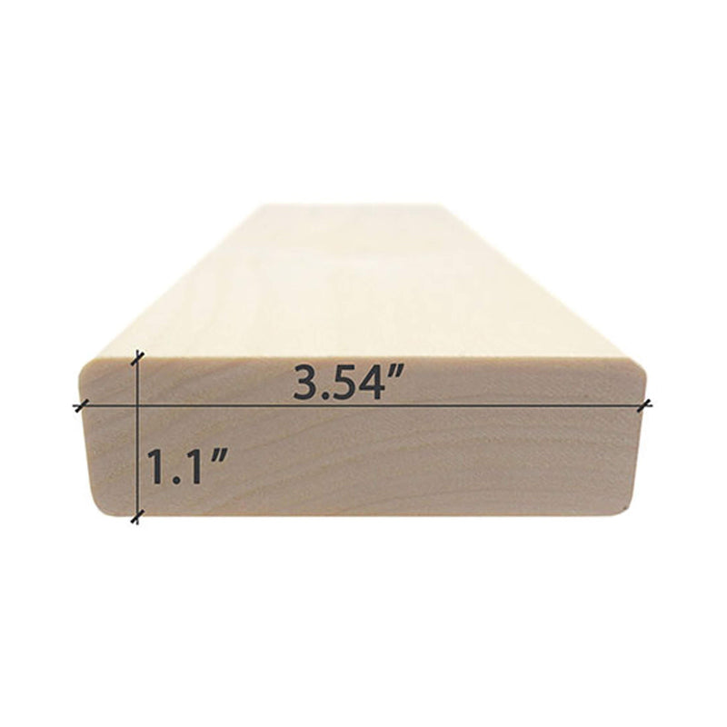 Prosaunas Aspen 2X4 S4SEE SHP Sauna Bench Wood With Smooth 4 Sides Eased Edges [Untreated] (SAK36780)