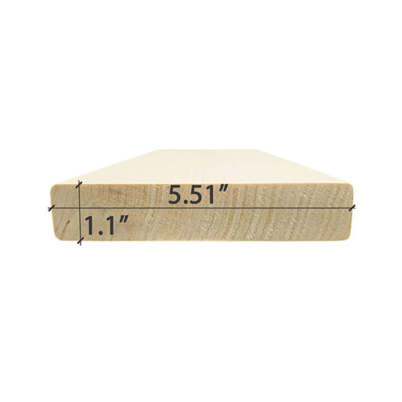 Prosaunas Aspen 2X6 S4SEE SHP Sauna Bench Wood With Smooth 4-Sides Eased Edges [Untreated] (SAK79071)