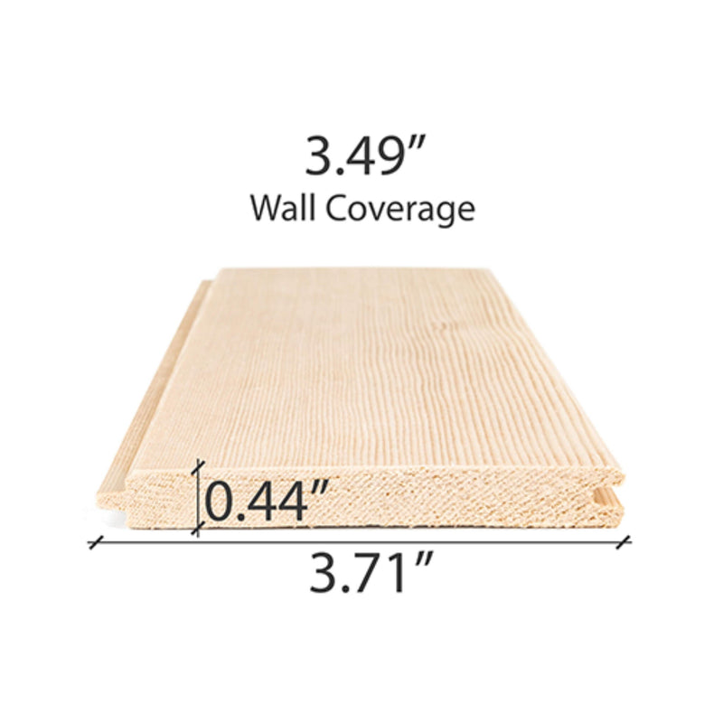 Prosaunas Hemlock 1/2X4 Vertical Grain T&G V2E Sauna Wall Wood [WOOD735] (SAK64039)