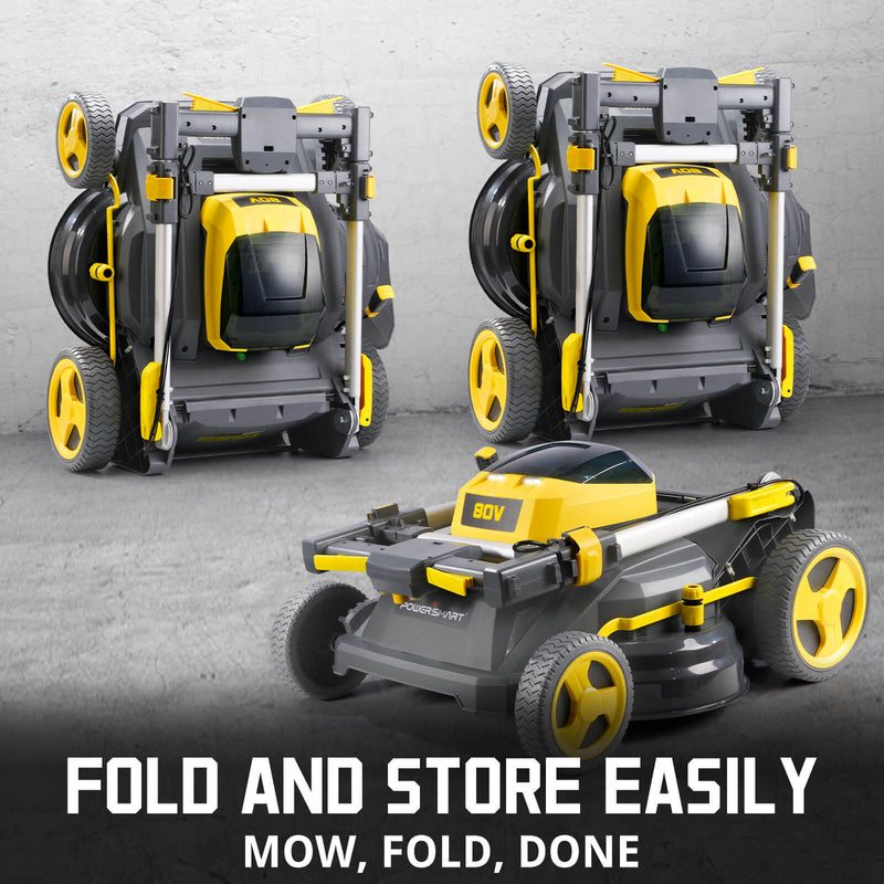 80V 26" Brushless Cordless Self-Propelled Lawn Mower w/ Battery & Charger PS76826