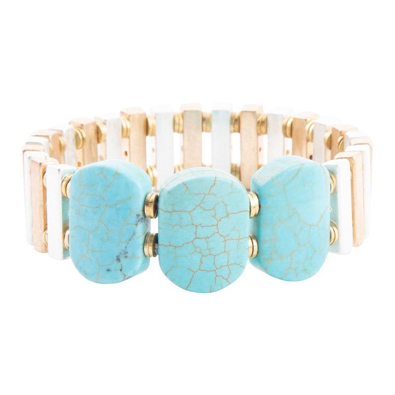 Pueblo Blue Magnesite Slim Stretch Bracelet