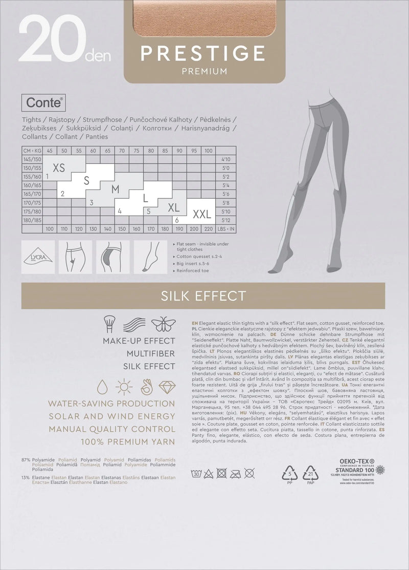 Tights Conte Prestige 20 Den - Sheer to Waist Noble Shine