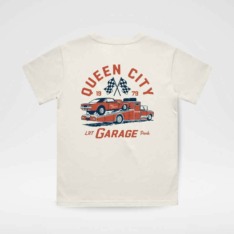 QUEEN CITY GARAGE TEE - VINTAGE CREAM