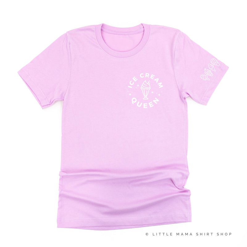 Ice Cream Queen - (Pocket Size) - Ice Cream Sleeve Detail  - Unisex Tee