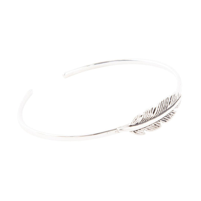 Quill Sterling Feather Cuff Bracelet